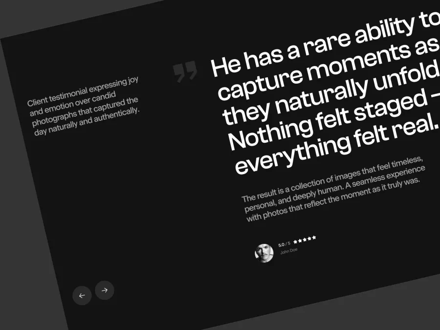 Testimonial Section Design