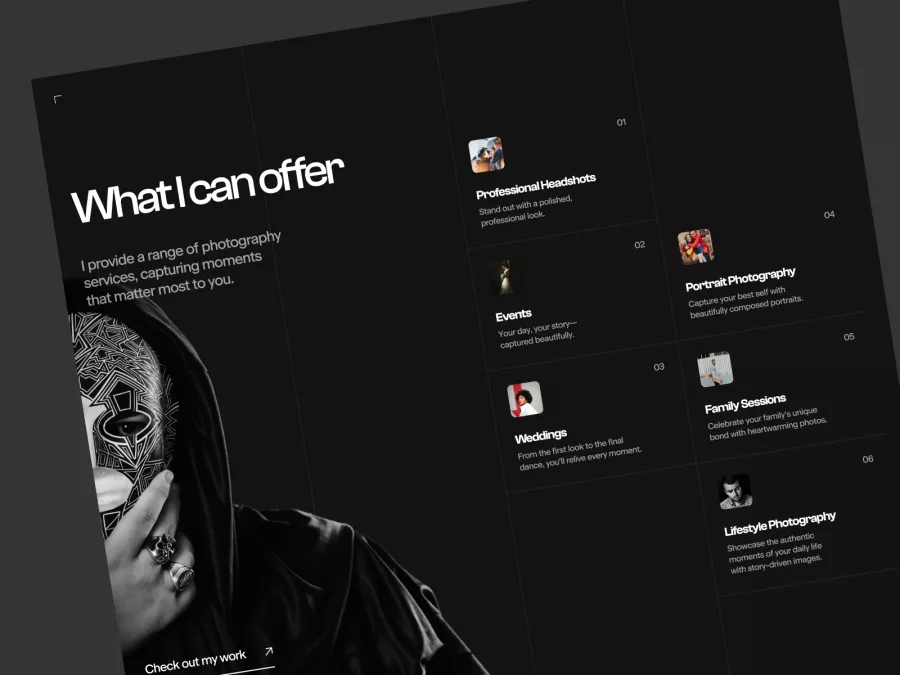 Elegant Photography Services Portfolio Design