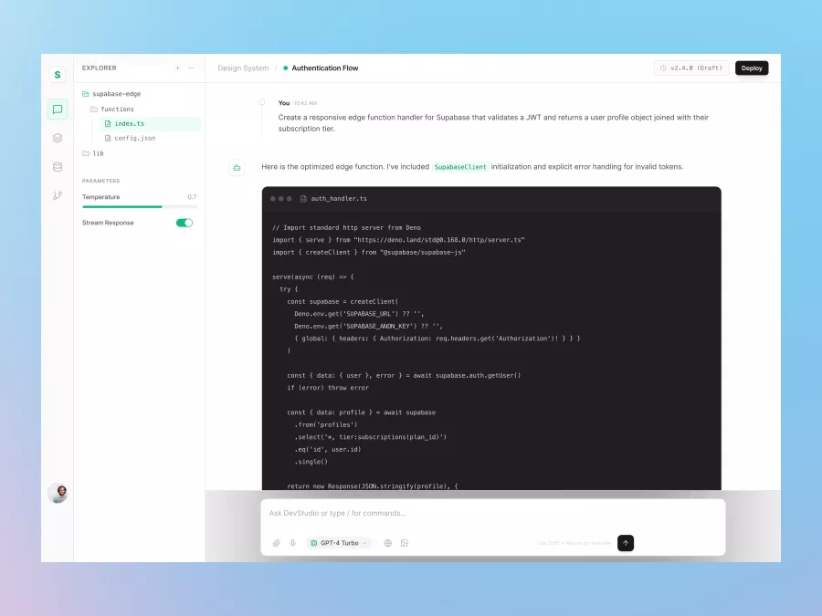 Sleek Code Explorer Interface for Developers