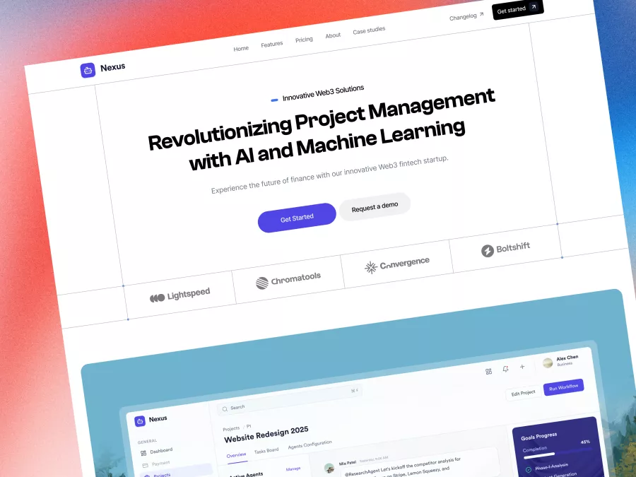 Innovative AI based Project Management Saas Landing Page