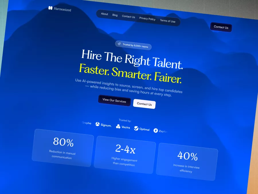 AI-Powered Recruitment Platform Landing Page Design