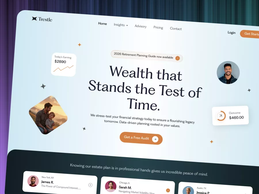 Trestle - Finance Hero Section