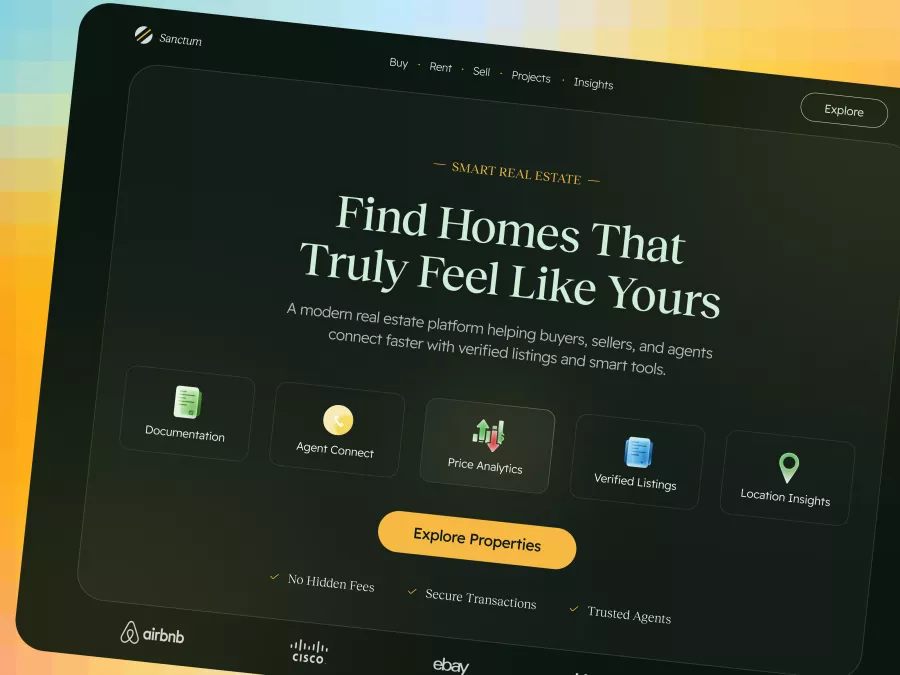 Sanctum - Real Estate Landing Page