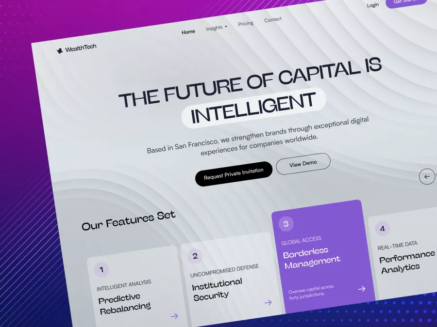 WealthTech - Fintech Hero Section