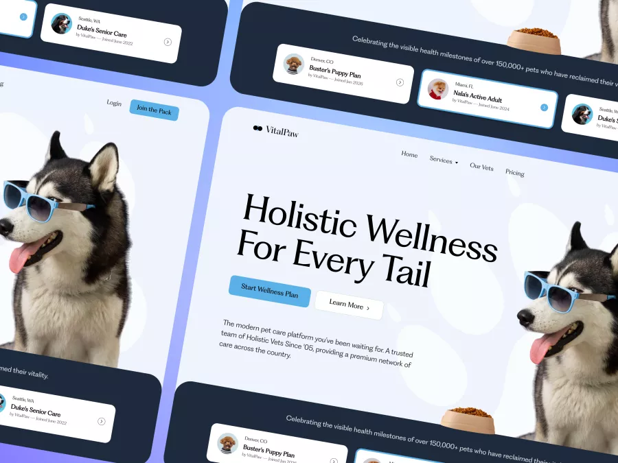 VitalPaw - Premium Pet Health Hero Section