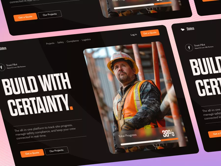 Statera - Construction Firm Hero Section