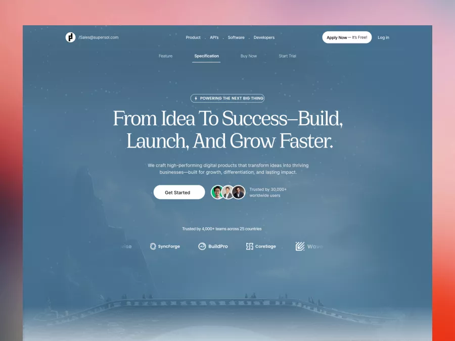 Sleek Business Landing Page Design for Digital Growth