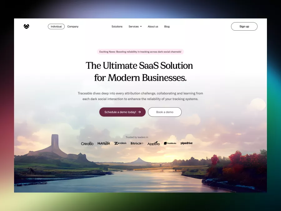 Modern SaaS Landing Page Design for Business Solutions
