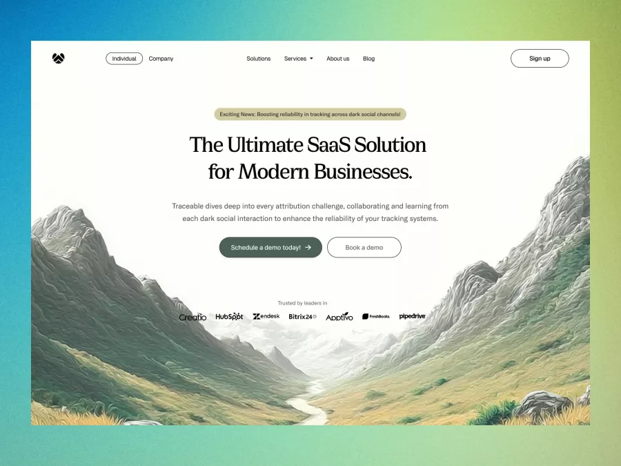 Innovative SaaS Landing Page for Modern Enterprises