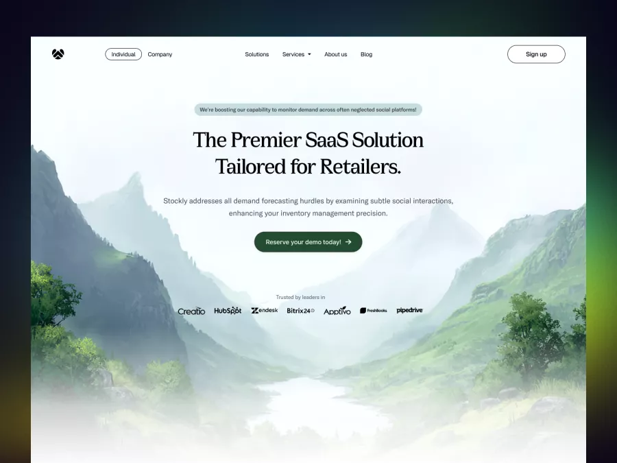 Elegant SaaS Website Design for Retail Solutions
