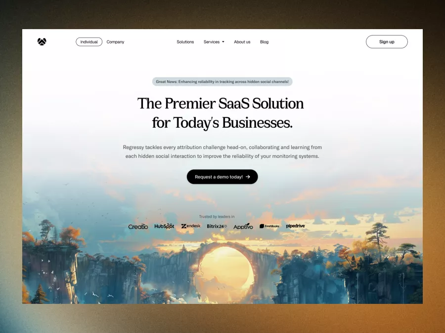 Elegant SaaS Web Design for Business Solutions