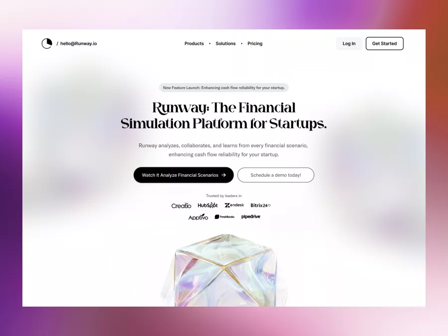 Sleek Financial Simulation Platform for Startup Growth