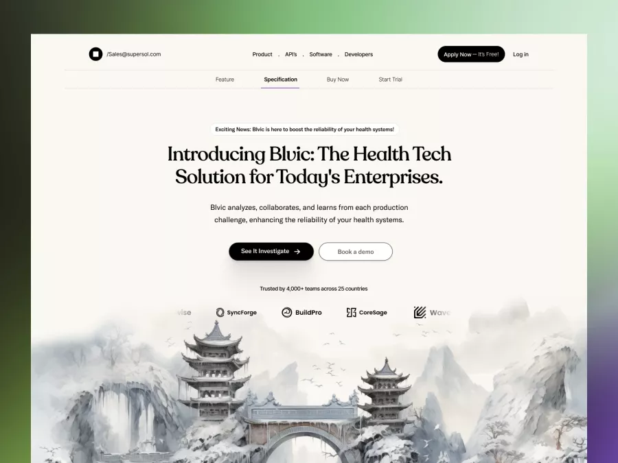 Elegant Banking Solution Landing Page Design