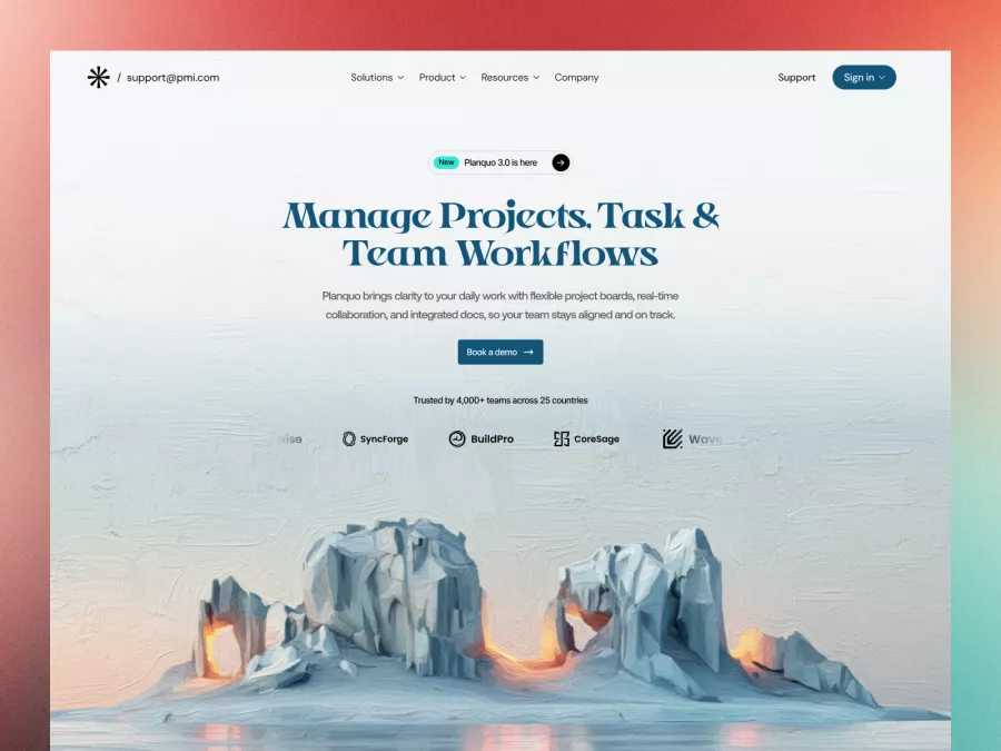 Elegant Project Management Dashboard UI Design