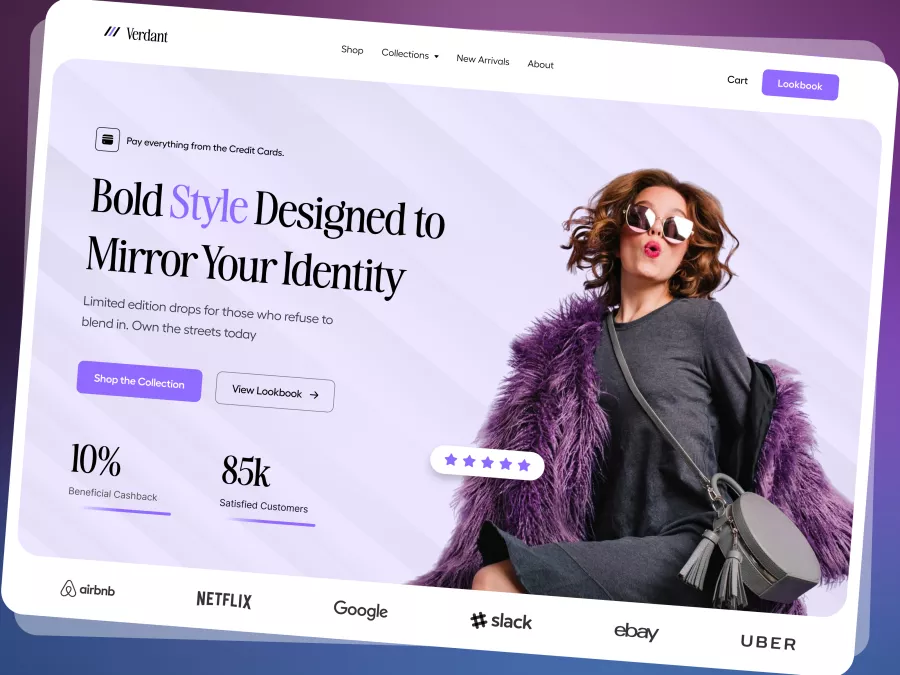 Verdant - Fashion Website Hero Section