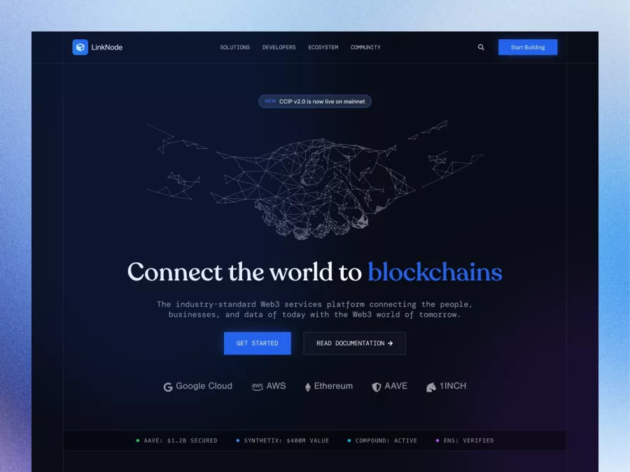 Sleek Blockchain Service Platform Design for Modern Web