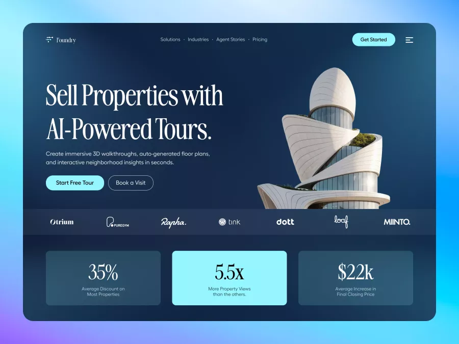 Foundary - Real Estate Hero Section