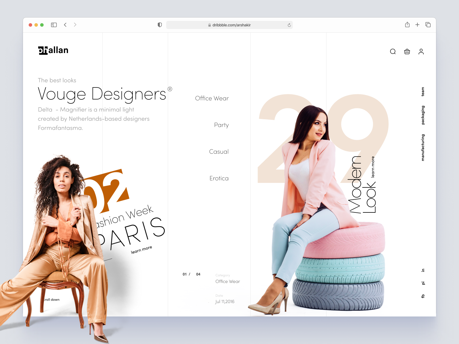 Fashion Brand Website UI - Hero