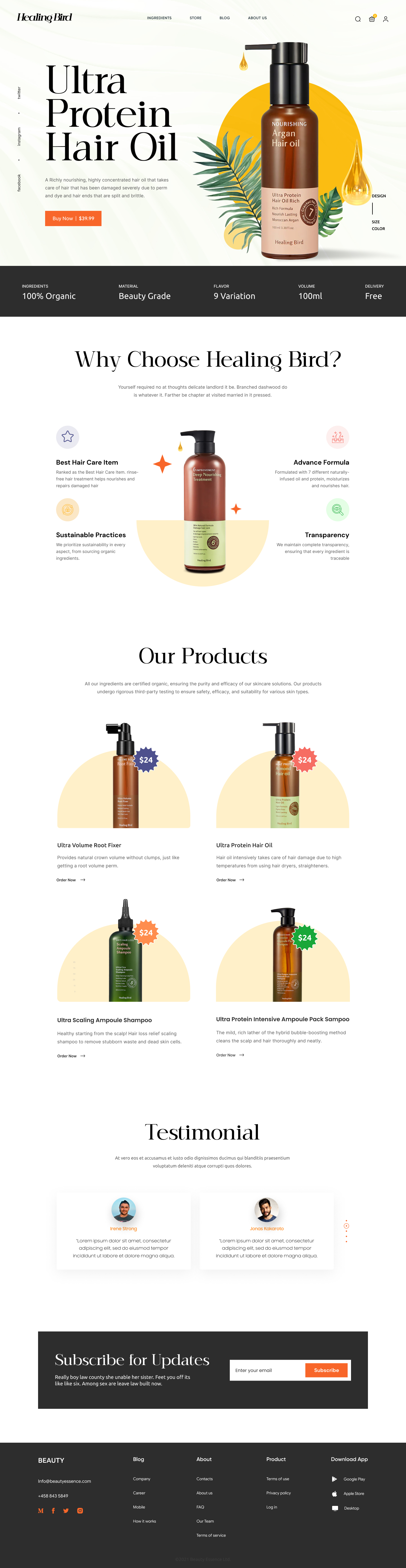 Full Preview of Healing Bird - Beauty and Cosmetics Product Store