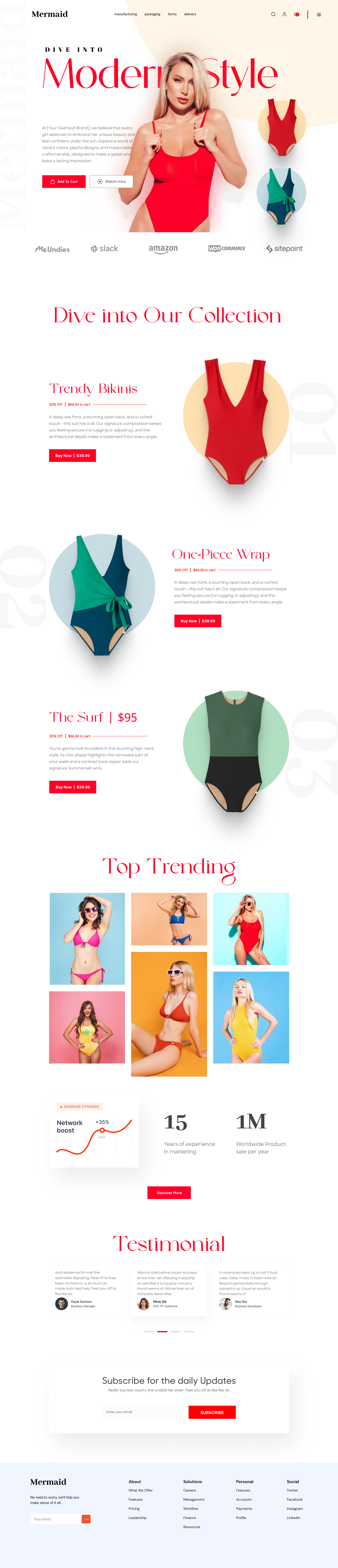 Full Preview of Mermaind - Swimwear Shopify Store