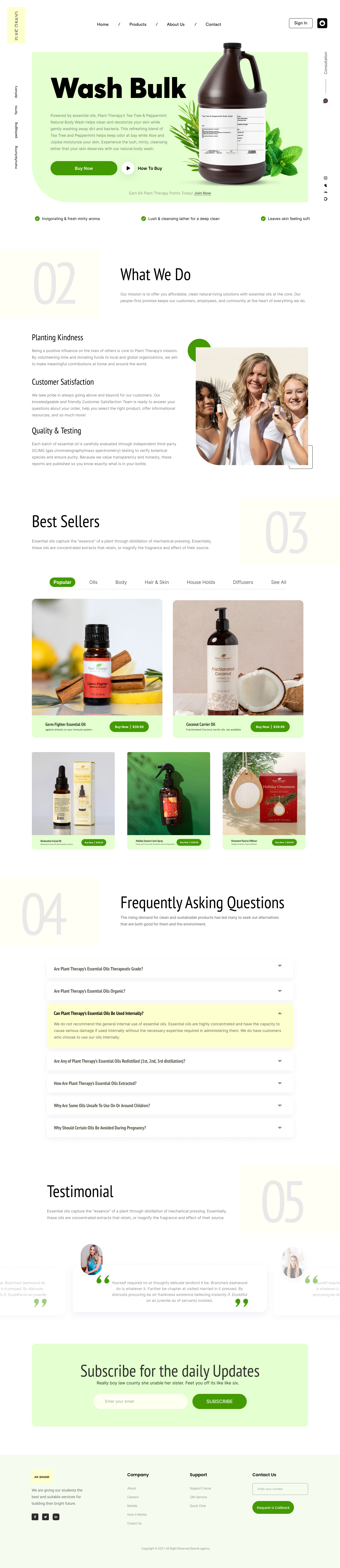 Full Preview of Plant Therapy - Shopify Cosmetics and Beauty Store