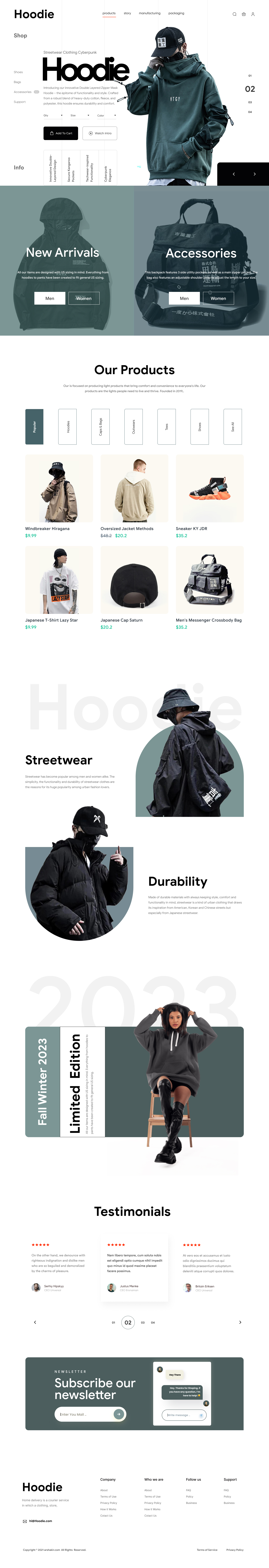 Full Preview of Shopify Website Homepage Design For Fashion Products