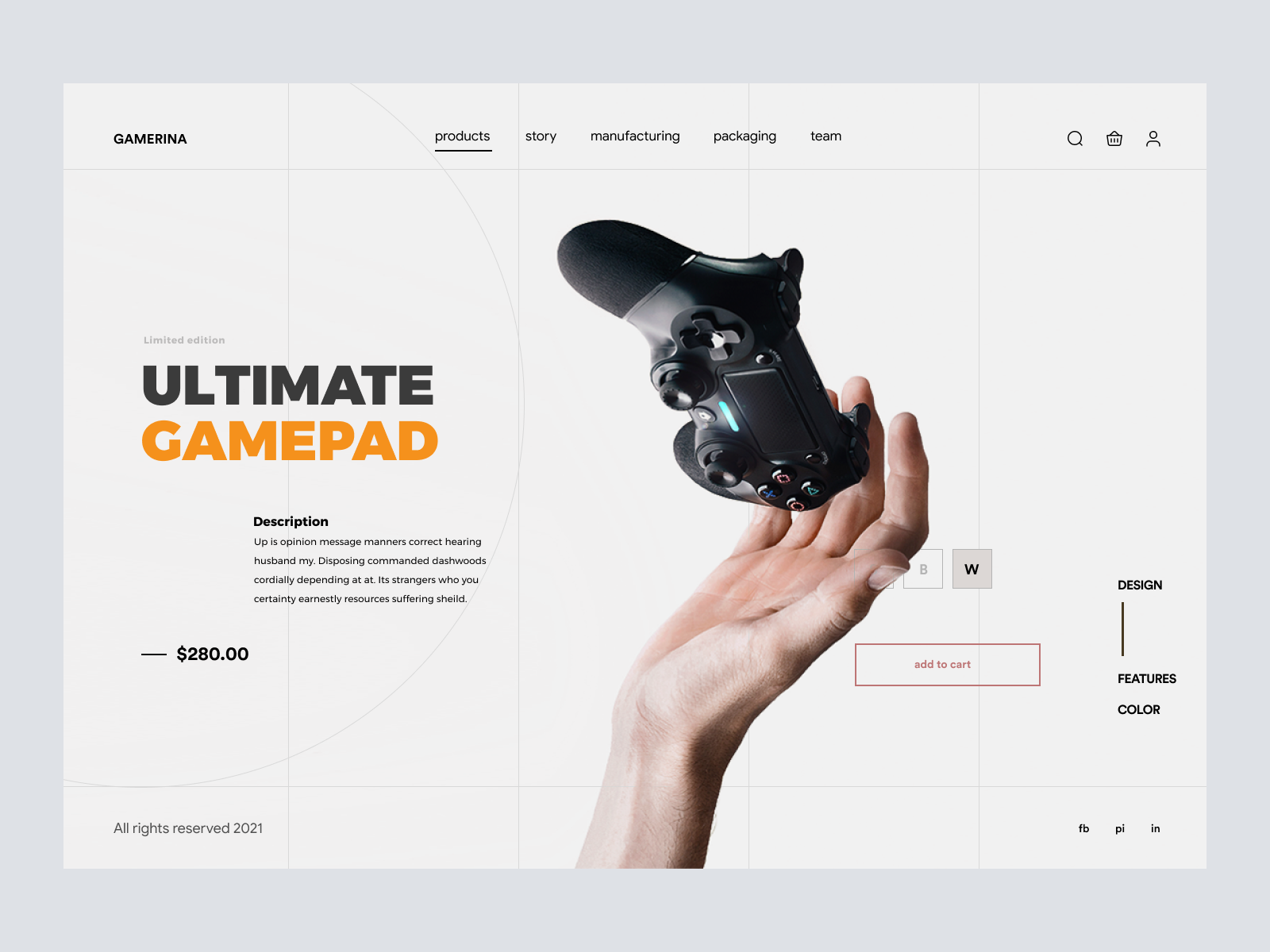 Gamepad - Shopify Landing Page Hero