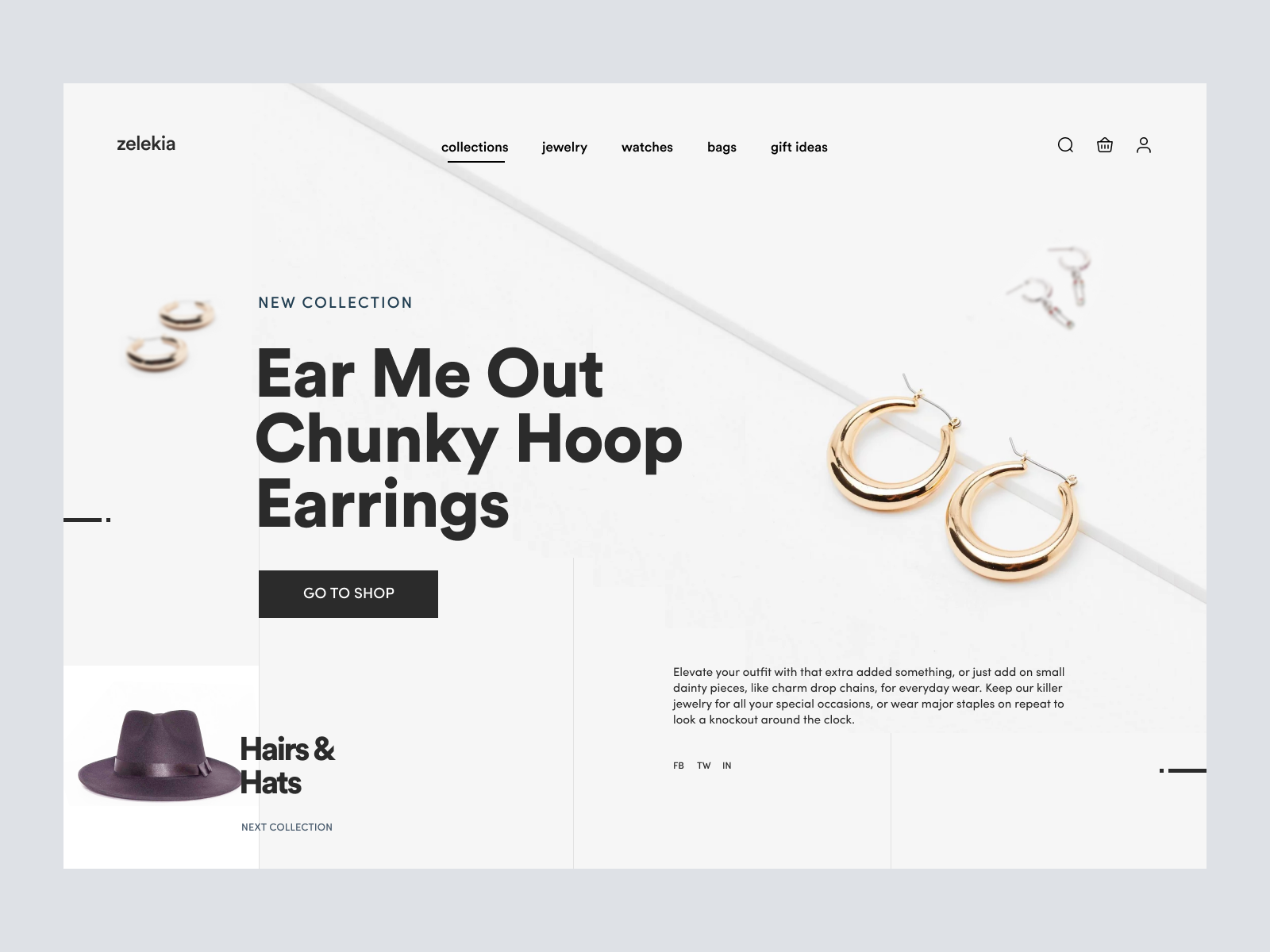 Jewelry Store Landing Page UI Hero Section Design