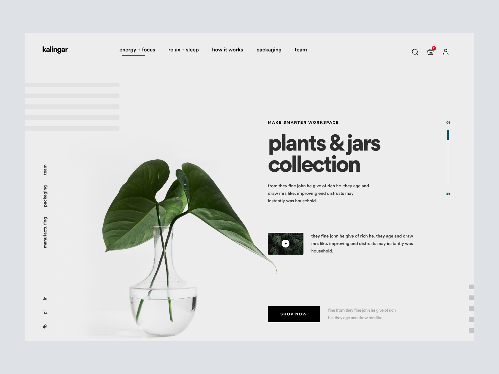 kalingar - shopify landing page - Hero