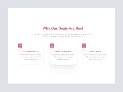 Luxora funiture - Features Section