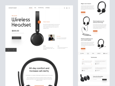 Microsoft Headphones - Landing Page