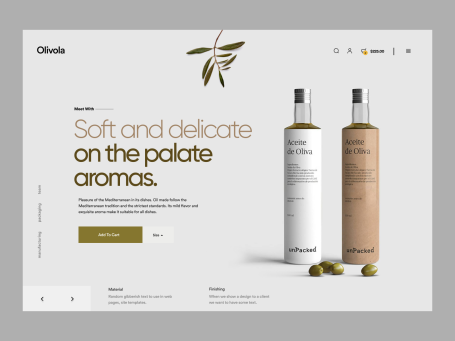Olivia - Shopify Store Header Design for Organic Product