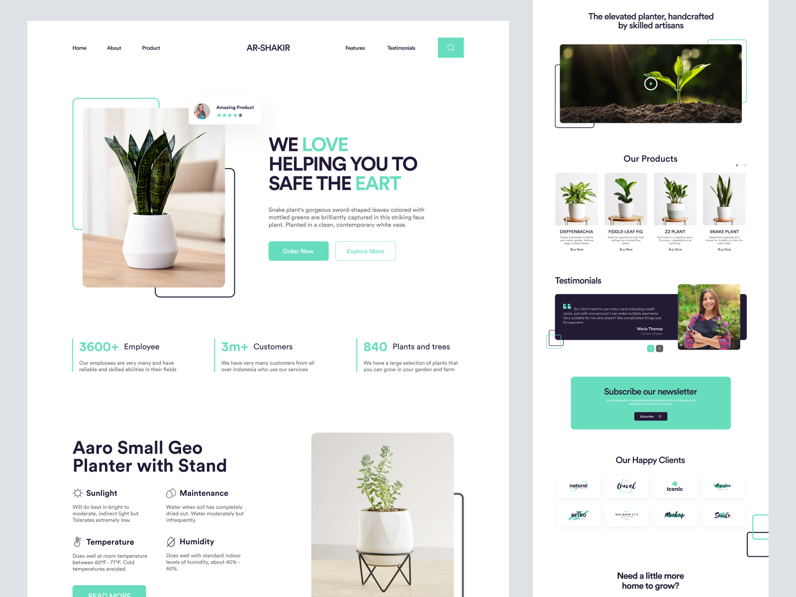 Plants Selling Ecommerce Website Template