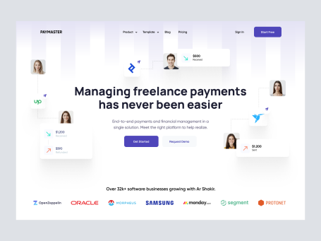 SaaS App Landing Page Header