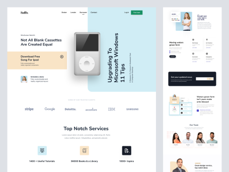 Saas Landing Page Design - Full Page