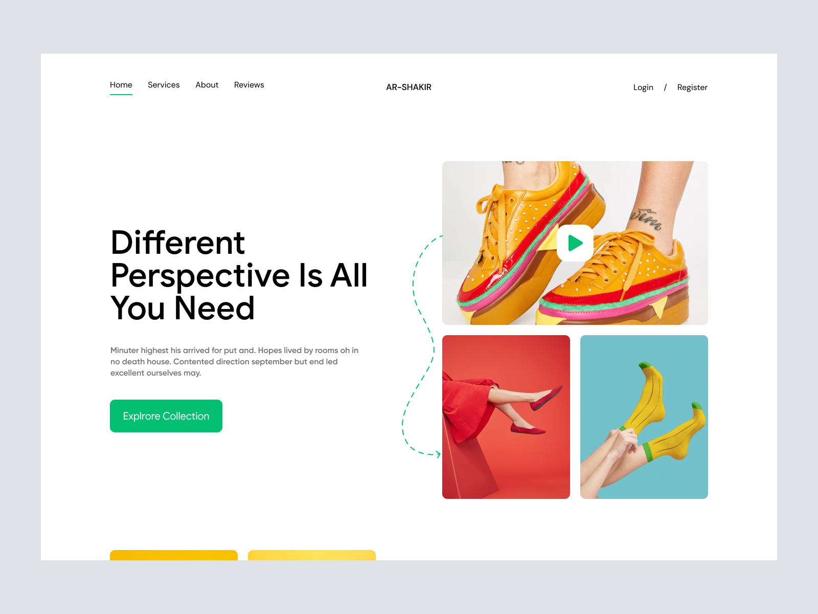 Shoe Company Shopify Website Homepage - Hero