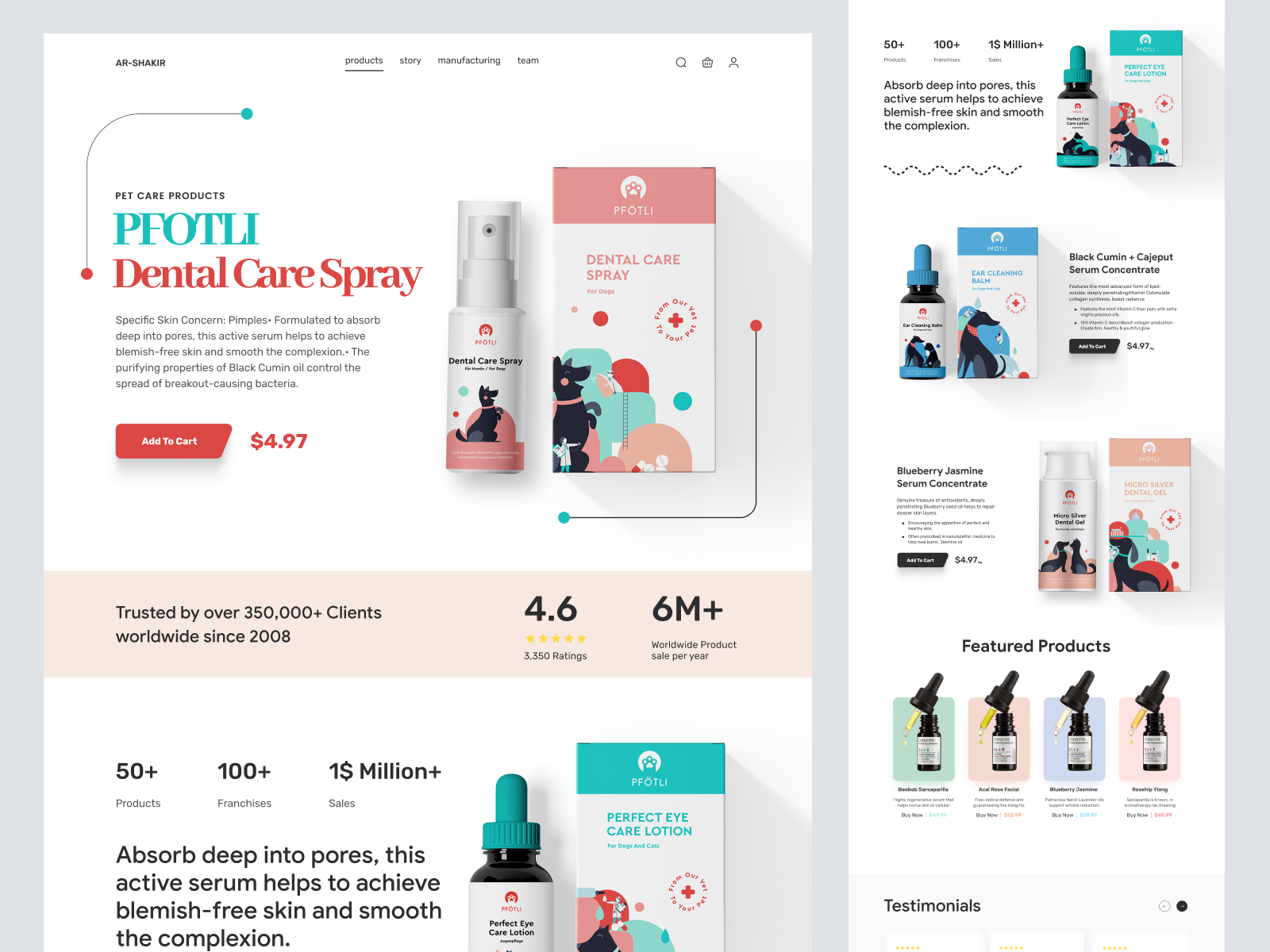 Shopify Store Design for Pet Care Products