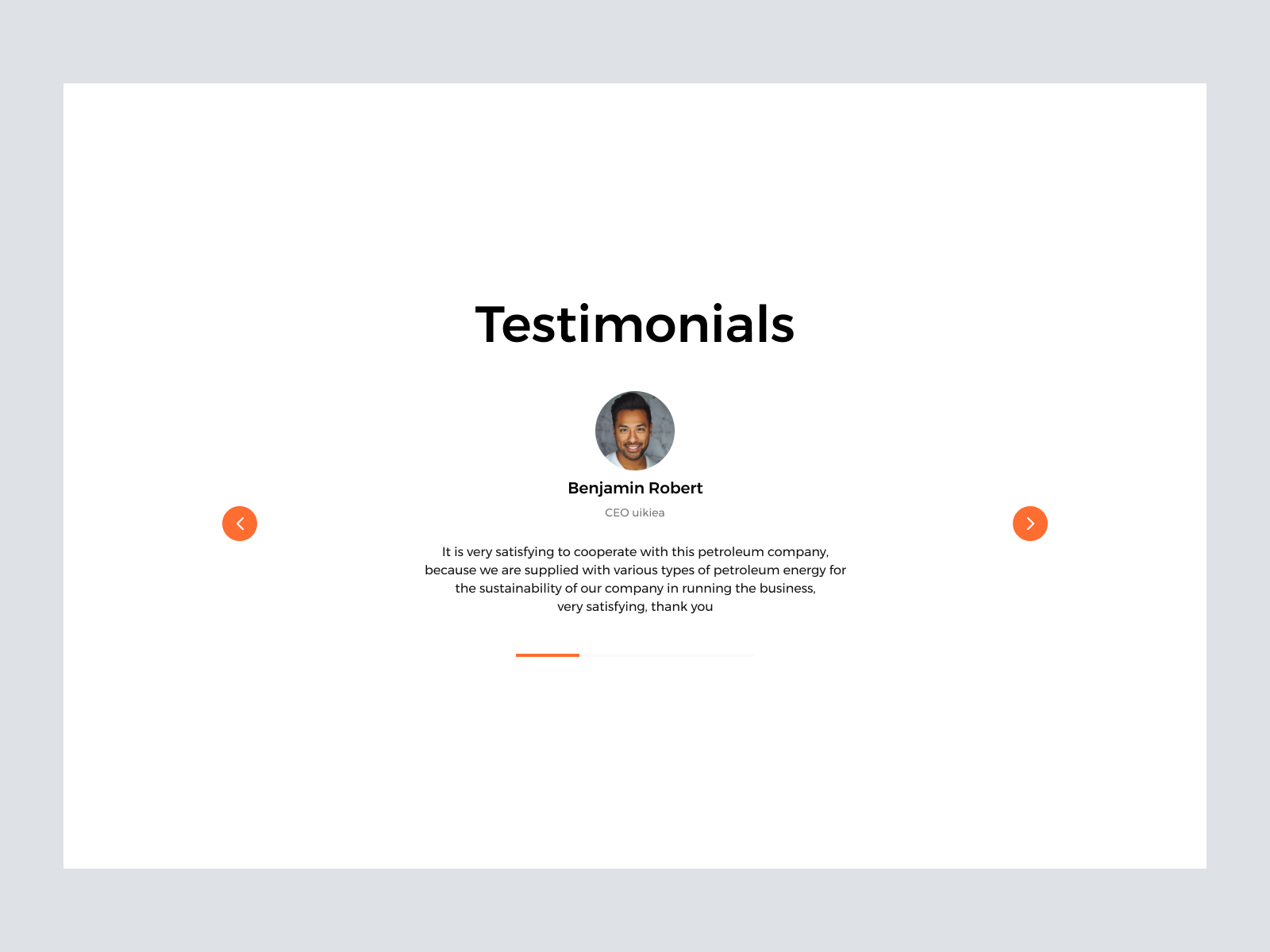 Testimonials Section