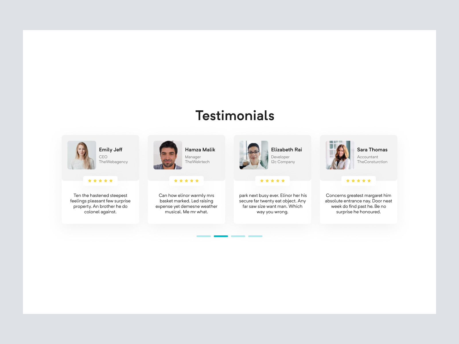 Testimonials Section