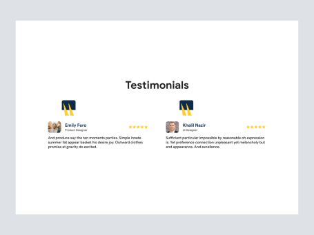 Testimonials Section