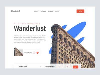 Travel agency header