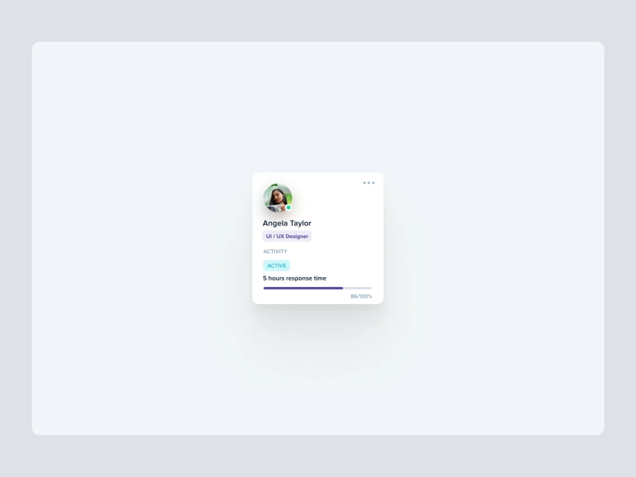 Download User Profile Card for Figma and Adobe XD