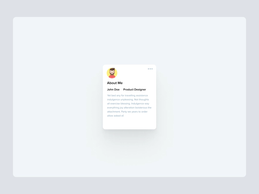 Download About Card for Figma and Adobe XD