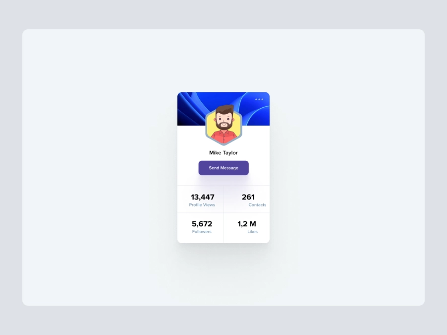 Download About Card for Figma and Adobe XD