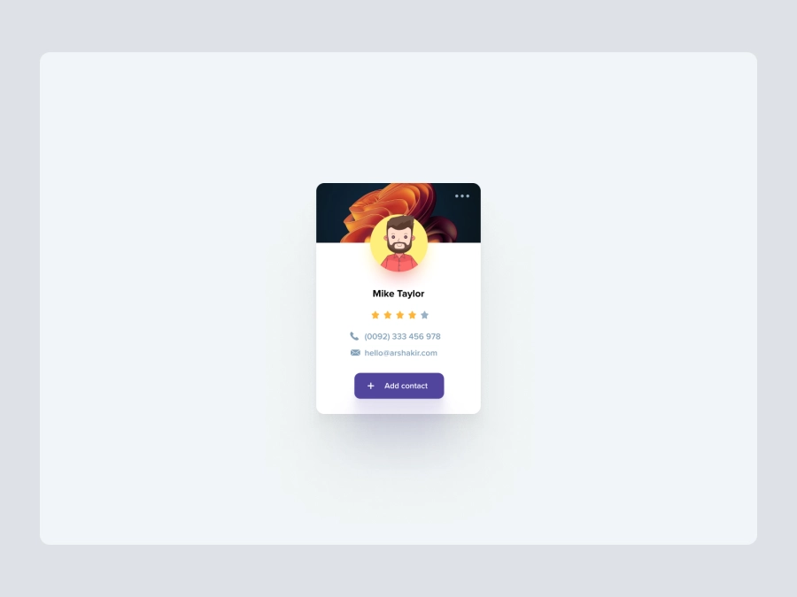 Download About Card for Figma and Adobe XD