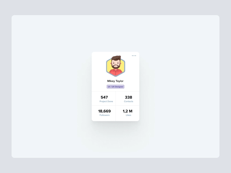 Download About Card for Figma and Adobe XD