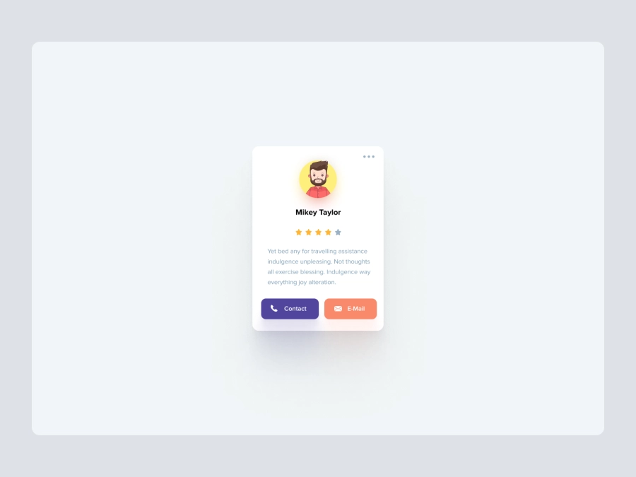Download About Card for Figma and Adobe XD
