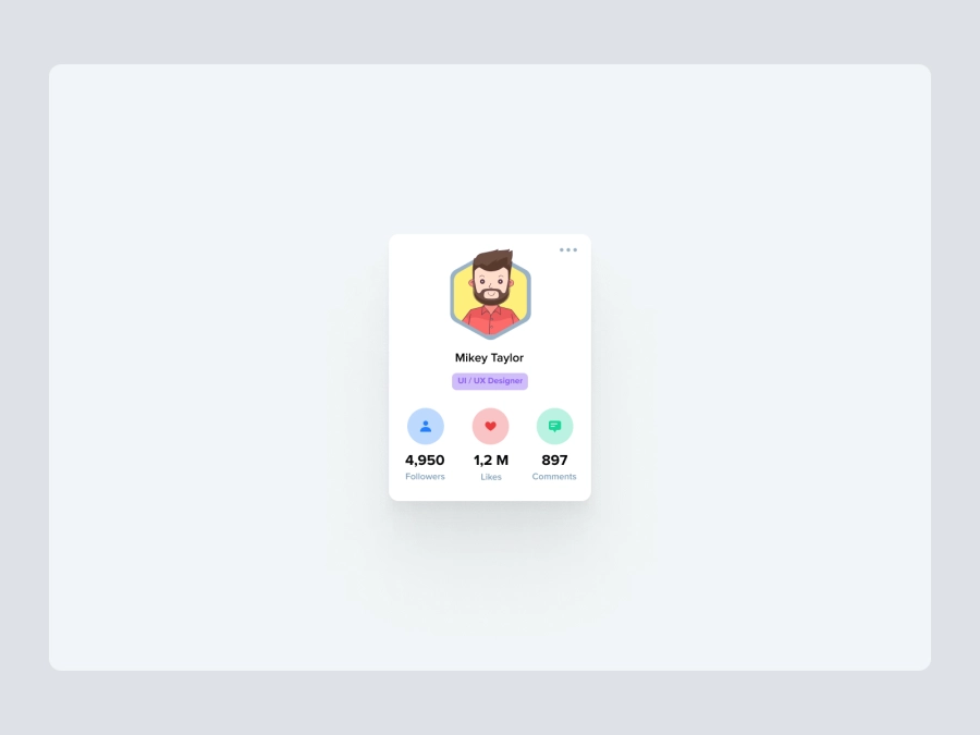 Download About Card for Figma and Adobe XD