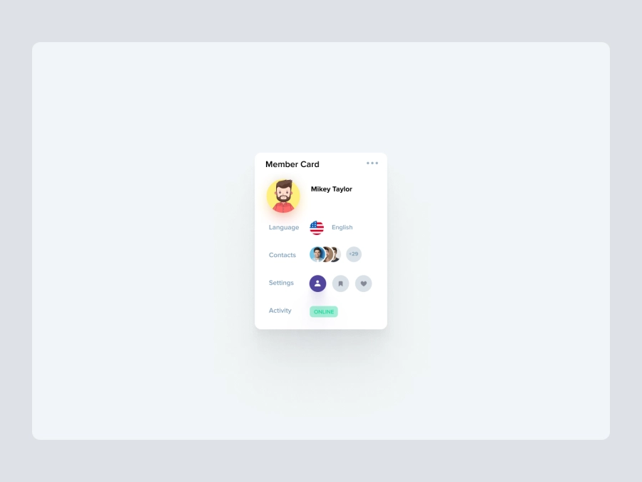 Download About Card for Figma and Adobe XD