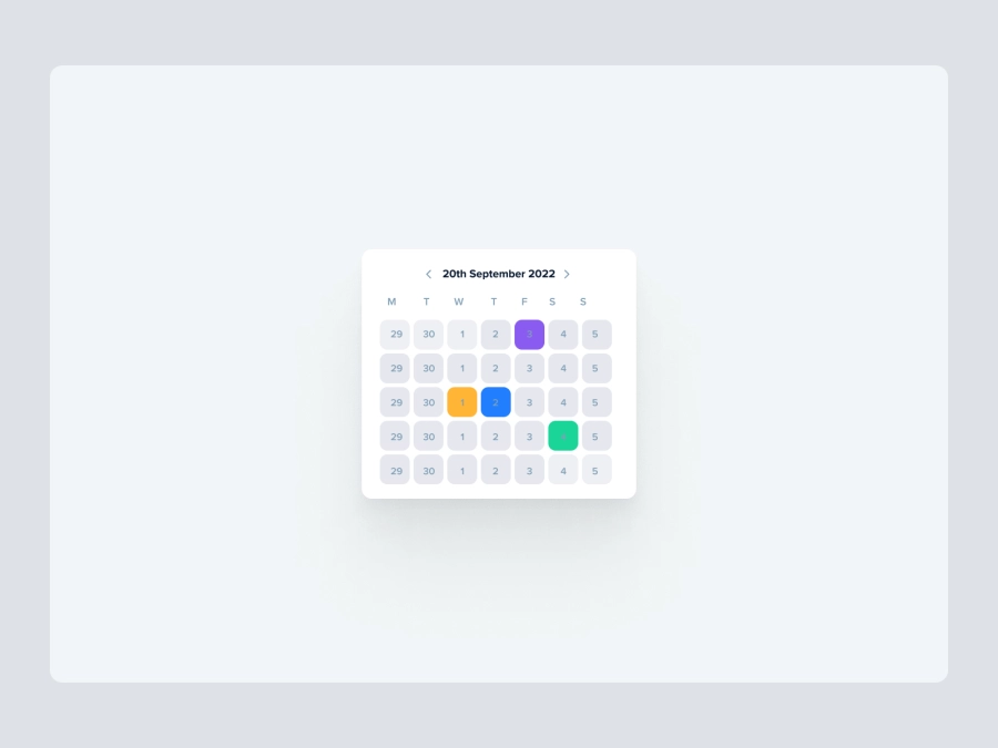 Download Calendar Widget for Figma and Adobe XD